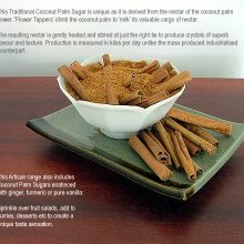Ground Organic Coconut Palm Sugar infused w/Organic CINNAMON