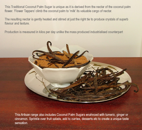 Ground Organic Coconut Palm Sugar w/Organic Vanilla & Cacao